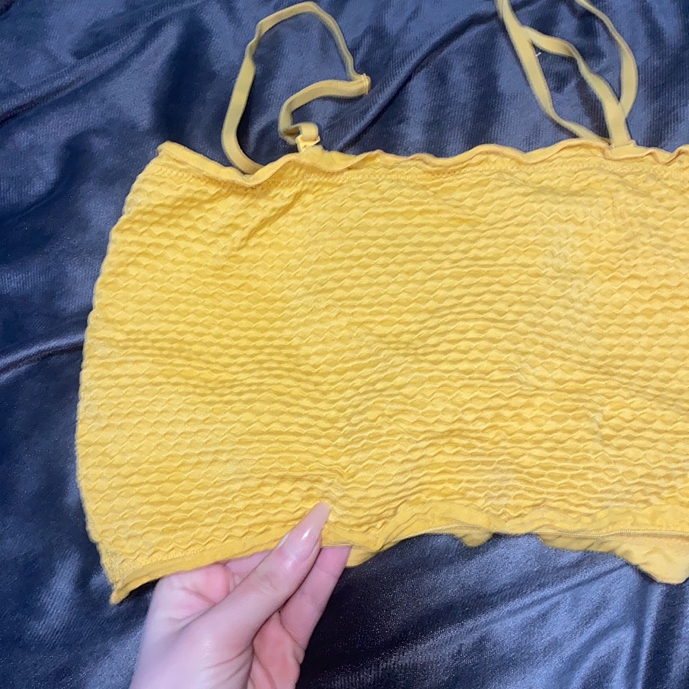 🪼The softest Yellow honeycomb bralette/ top! - Picture 6 of 8